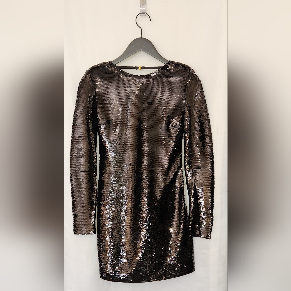 Frame Denim Black Sequin Dress